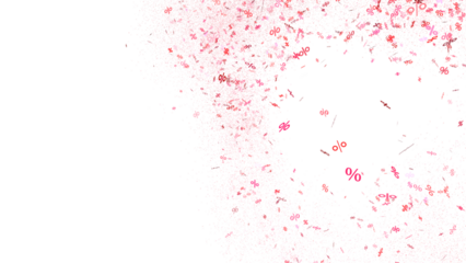 percent shopping digital in 3d. background