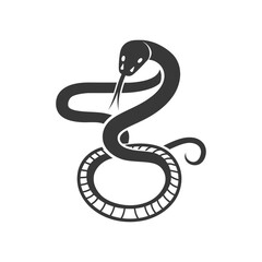 Obraz premium Black and White Illustration of a Cobra in a Defensive Position