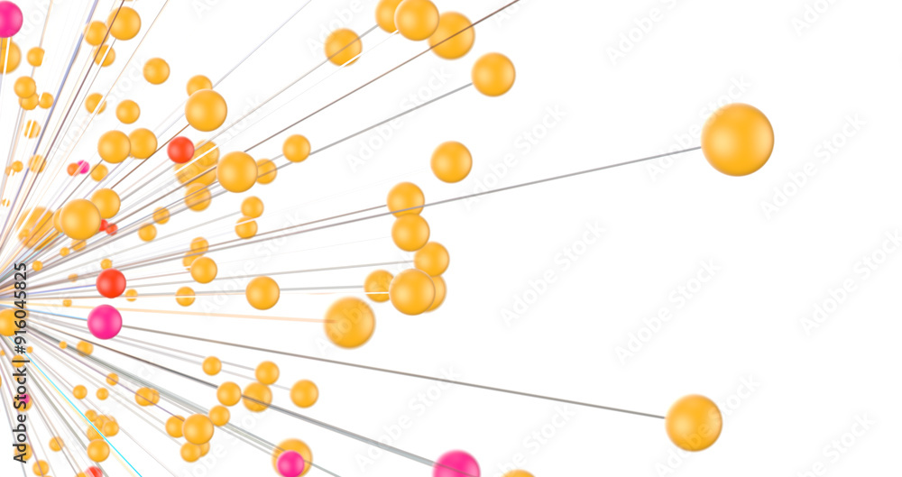 Fototapete global network. blockchain. 3d illustration. neural networks and artificial intelligence. abstract