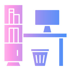 office keeping Gradient icon