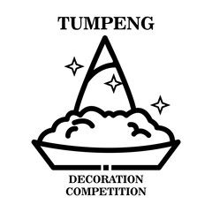 Tumpeng Decoration Competition Line Icon