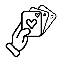 card game Line Icon