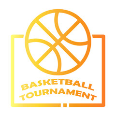 basket competition Line Gradient Icon