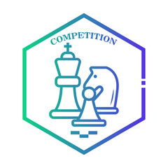 Chess competition Line Gradient Icon