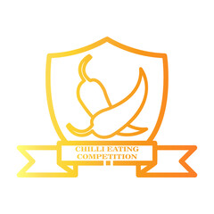 Chili eating competition Line Gradient Icon