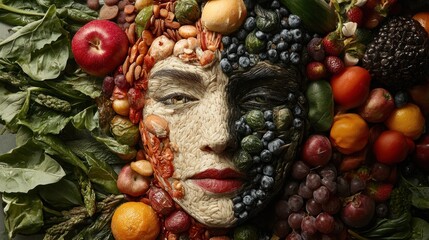 A Face Made of Food