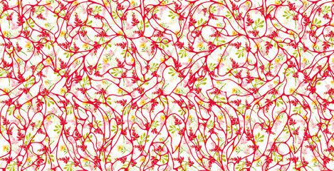 pattern with red and white stripes
