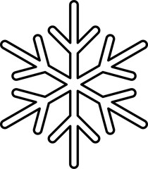 Snowflake icon outline illustration vector