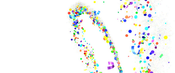 Sunburst and colorful confetti background frame illustration