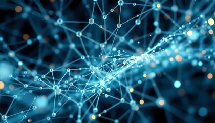 Abstract Blue Network Connection.