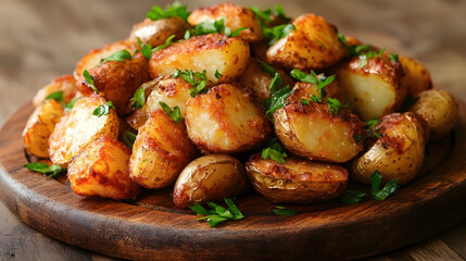 Fried potato Patatas bravas traditional Spanish potatoes snack tapas : Generative AI