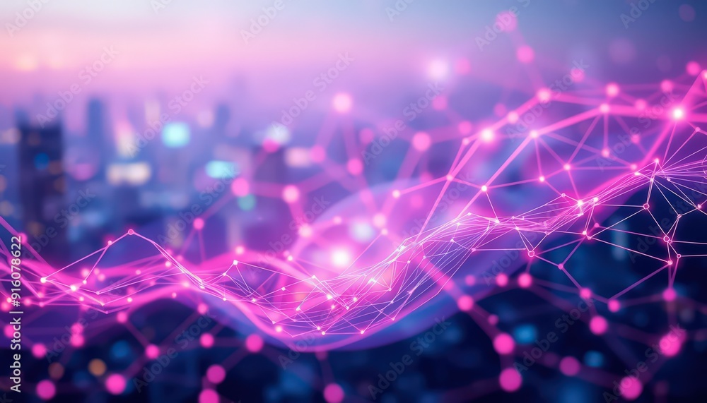 Poster Abstract Network Connection Concept.