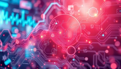 Fototapeta premium Abstract Technology Circuit Board Background.