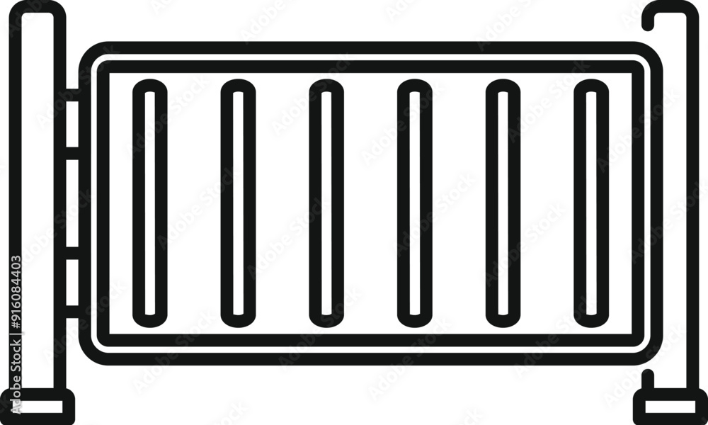 Poster automatic barrier regulating traffic and limiting access to private property