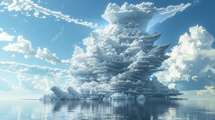 Fototapeta premium Cloud Formation Resembling a Fantasy Castle