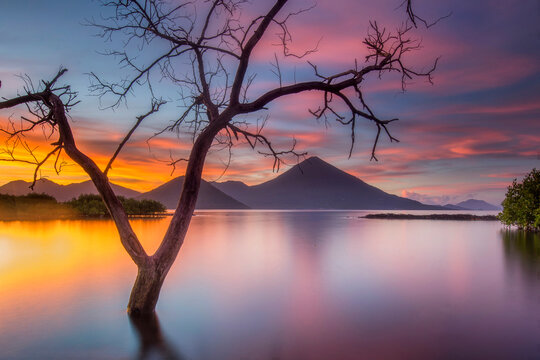 Gambesi Beach at sunset, Ternate, Maluku Islands, Indonesia