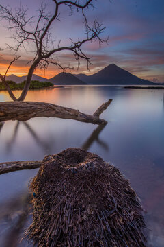 Tidore Island at sunset, Maluku Islands, Indonesia