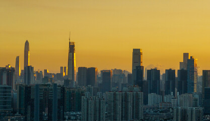 Fototapeta premium Aerial view of landscape in shenzhen city, China