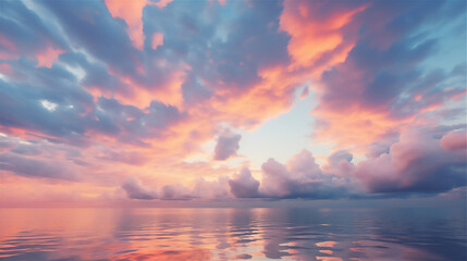 Obraz premium Sunset sky with beautiful dramatic clouds version 20