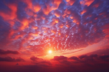 Fototapeta premium Sunset sky with beautiful dramatic clouds version 10