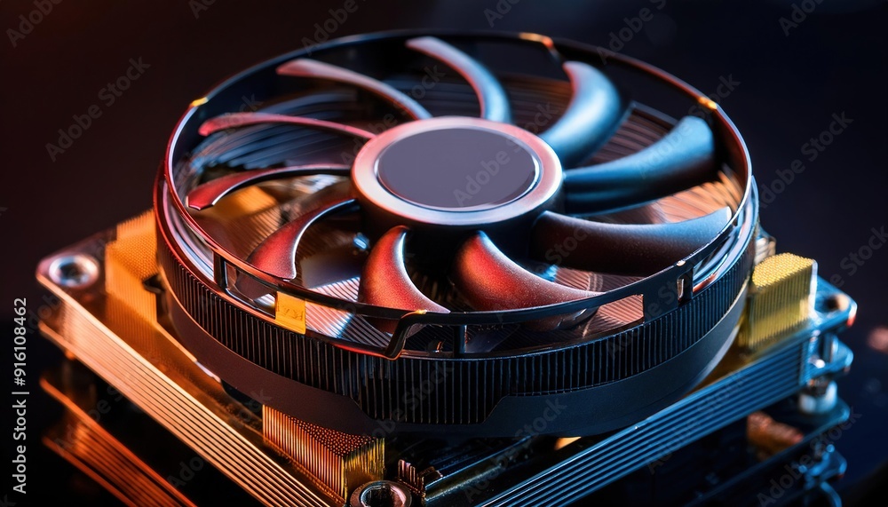 Poster high-performance cpu cooler with rgb fan