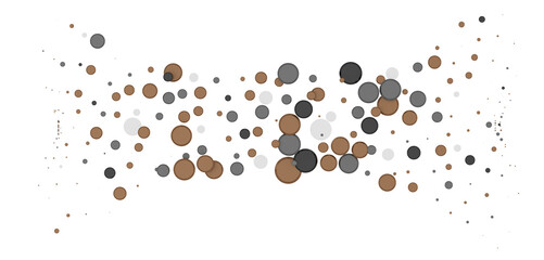  Colorful assorted confetti with serpentine on white