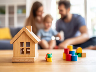Photo of a Happy Family Playing Together at Home