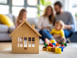 Photo of a Happy Family Playing Together at Home