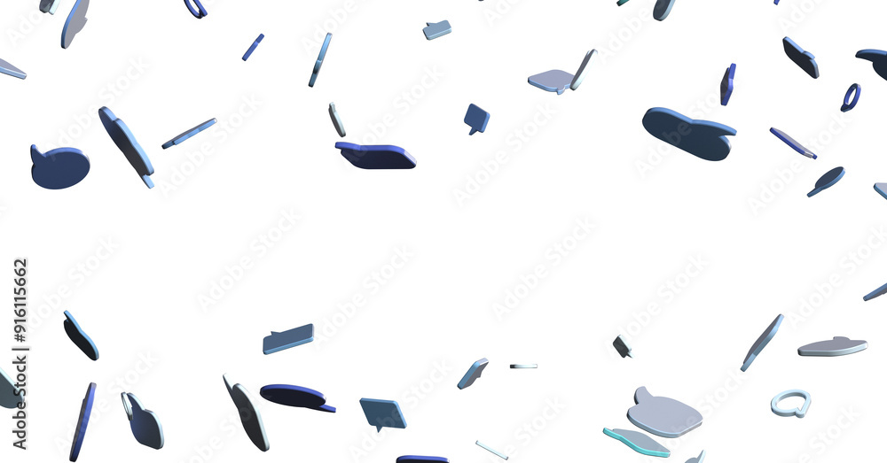 Poster touching 3d rendering flying email icon with his fin