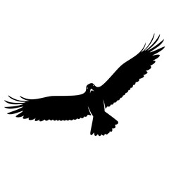 eagle flying vector silhouette
