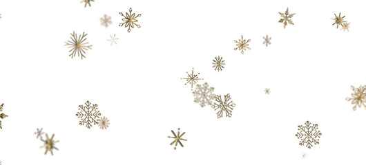 Snowflake Dance: Radiant 3D Illustration Showcasing Falling Christmas Snowflakes in Harmony