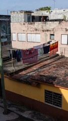 Clothes being air dried in a rooftop in Sancti Spiritus, Cuba