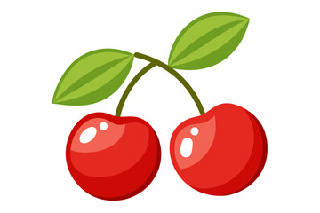 cherry with leaf