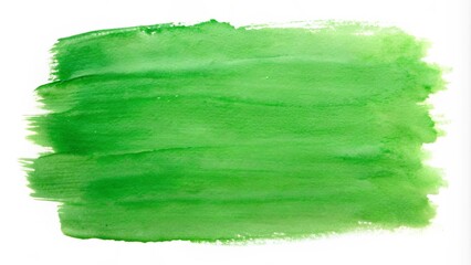 Green watercolor paint isolated on white background, art, painting, watercolor, green, isolated, texture, brush, stain