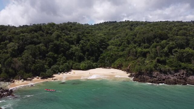 Paisajes del mar caribe venezolano, arboles en la guaira chuspa venezuela