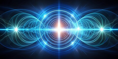 Fototapeta premium Scientific background showing electromagnetic field concept , science, abstract, background, electromagnetic, field