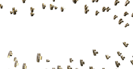 Infinite question marks on a plane, original three dimensional illustration.