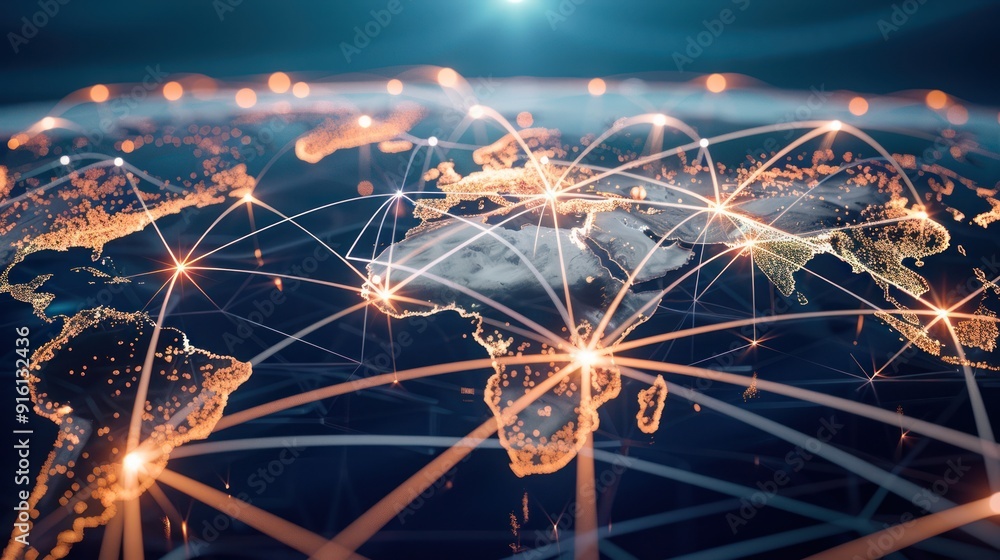 Poster global network connections: a visual representation of interconnectivity