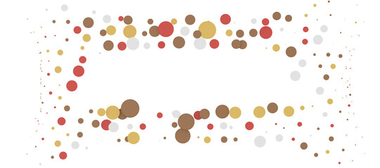  Colorful assorted confetti with serpentine on white