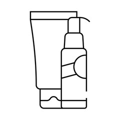 milk and hair emulsion line icon vector. milk and hair emulsion sign. isolated contour symbol black illustration