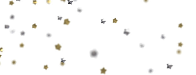 Fototapeta premium Celestial Christmas Symphony: Enthralling 3D Illustration of Falling Holiday Starbursts