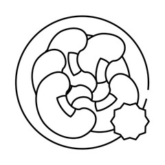 food allergy line icon vector. food allergy sign. isolated contour symbol black illustration