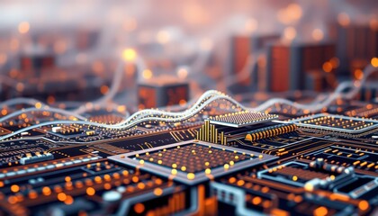 Futuristic Technology Abstract Background.