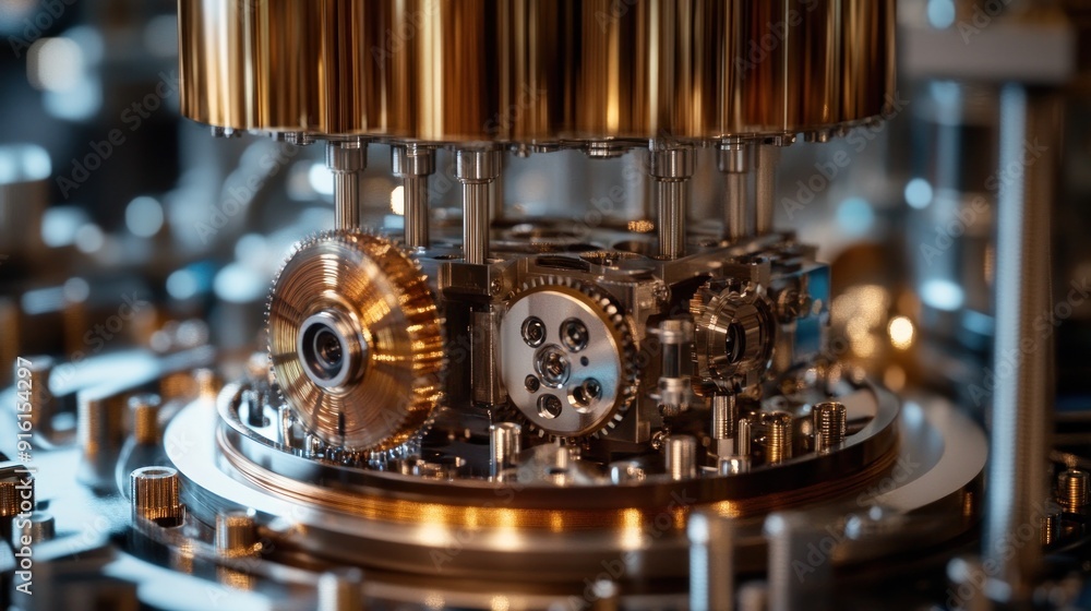 Poster close up of complex machine gears