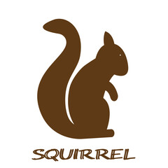 Squirrel silhouette - vector illustration
