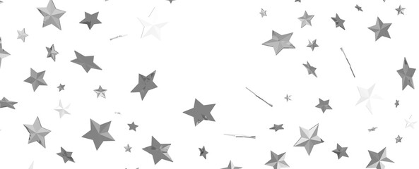 sparkling Christmas confetti falling isolated on white