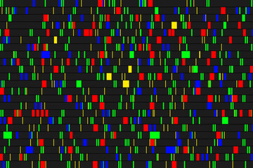 Visualization of DNA sequencing. Researches in genetics