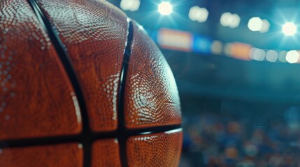 Close-up Basketball in Stadium