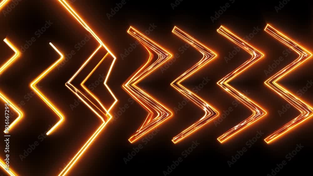 Poster the versatile pattern of interconnected neon orange arrows adds a touch of sophistication to any dig
