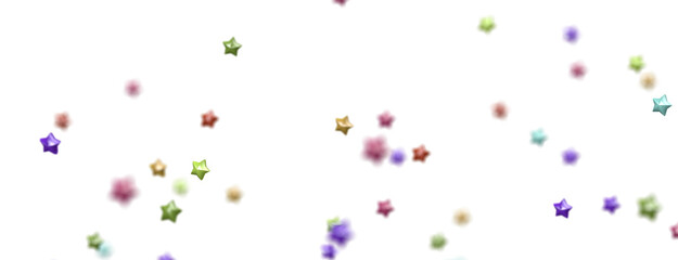 Celestial Splendor Unveiled: 3D Colorful Stars Rain Illustration Enchants